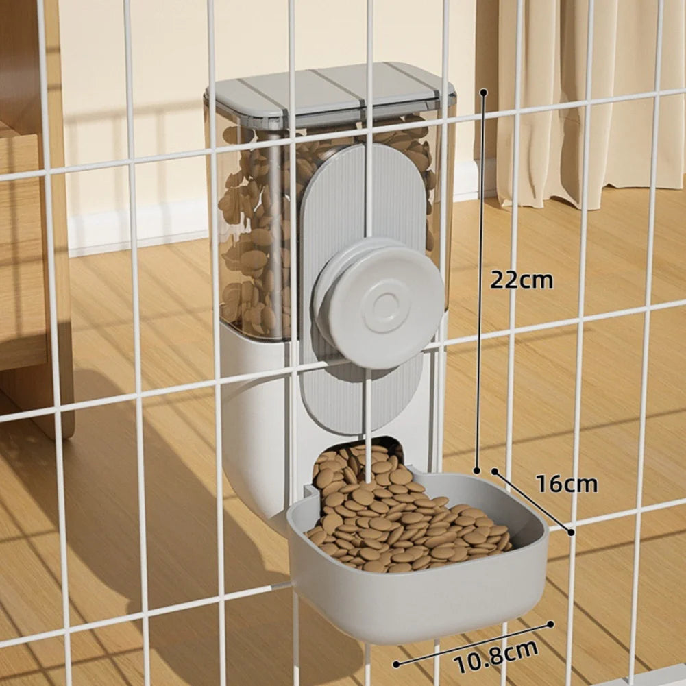 Cat and rabbit automatic food bowl feeder.