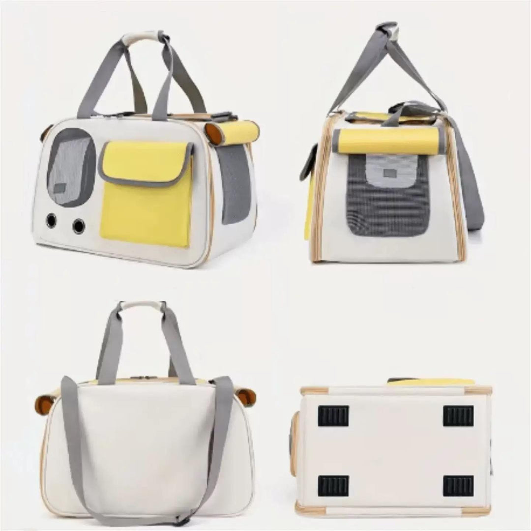 Cat backpack with breathable mesh panels