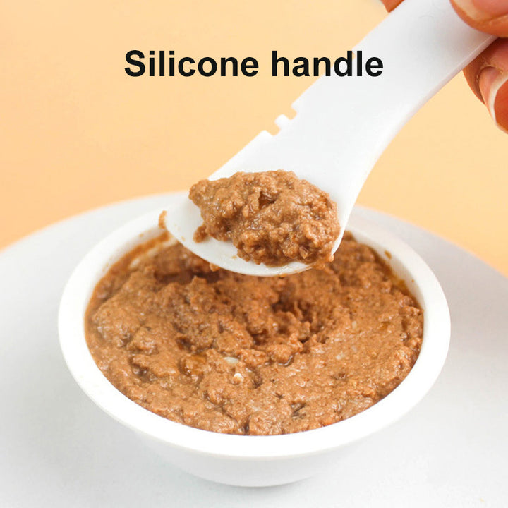 Cat dog food can opener spoon