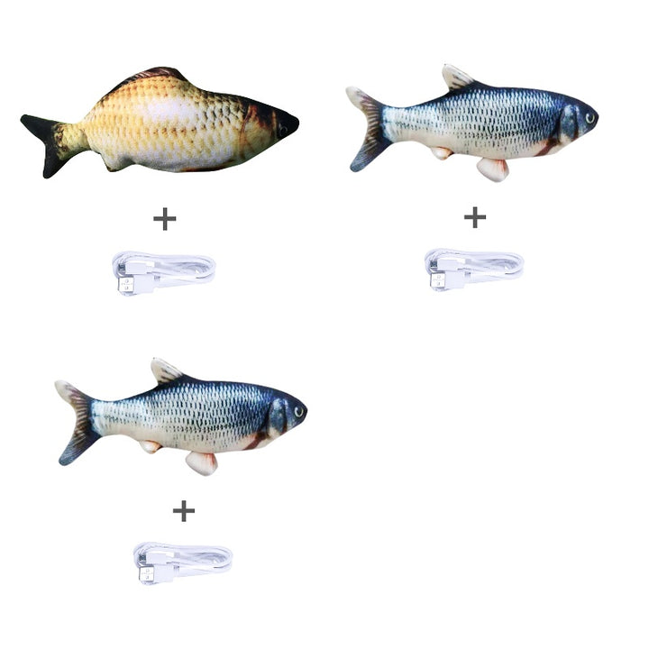 Cat entertainment toy shaped like fish