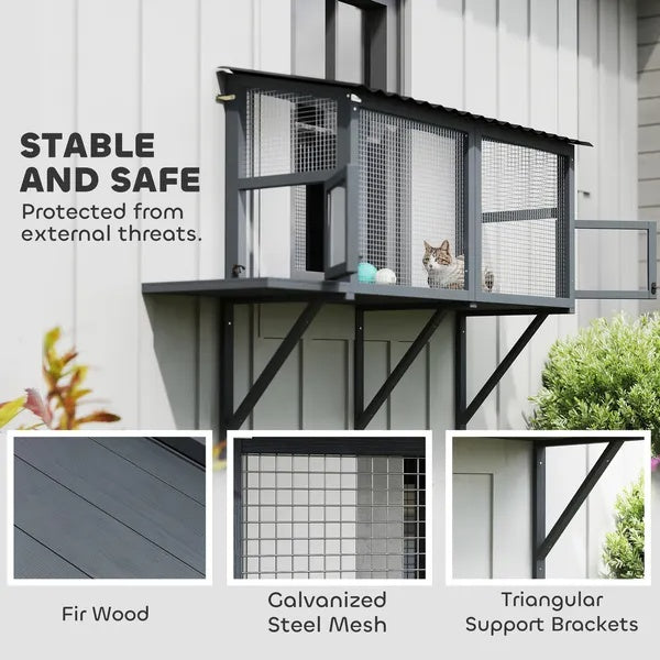Cat jumping platform outdoor space