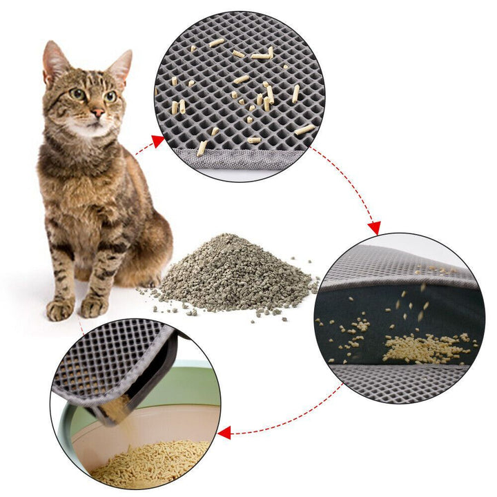 Cat litter trapping mat washable pad