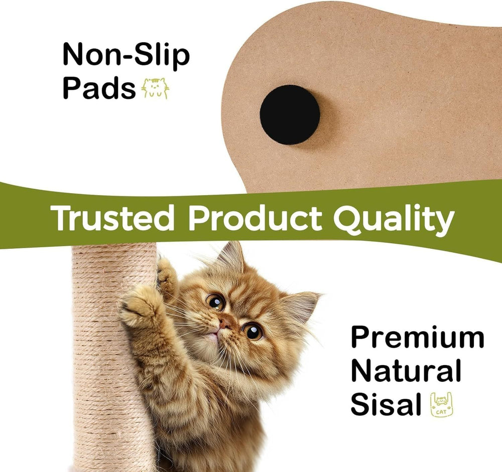 Cat scratching post with bed