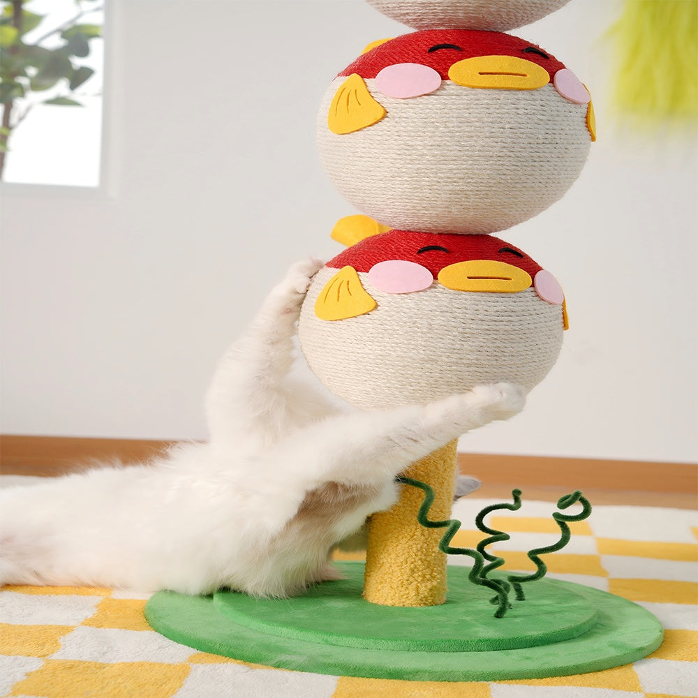 Cat scratching post with tiers