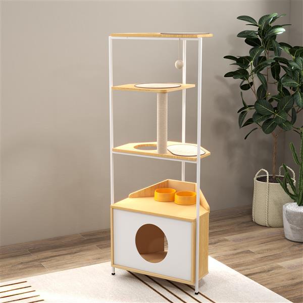 Cat tower for small indoor spaces