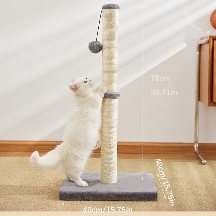 Cat toy post promoting claw health