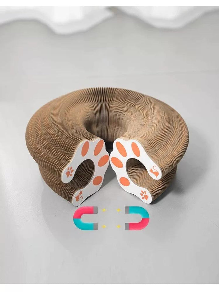 Cat toy with corrugated cardboard board