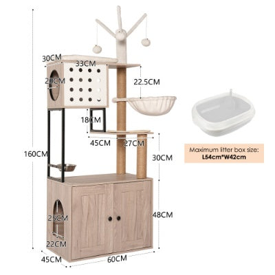 Cat tree with dimensions