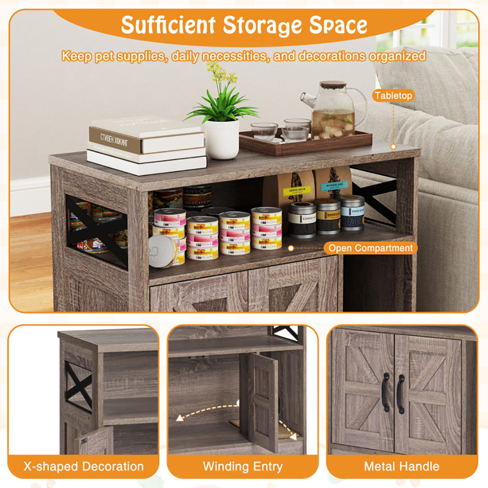 Cat washroom cabinet with storage space