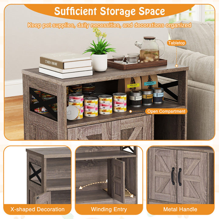 Cat washroom cabinet with storage space