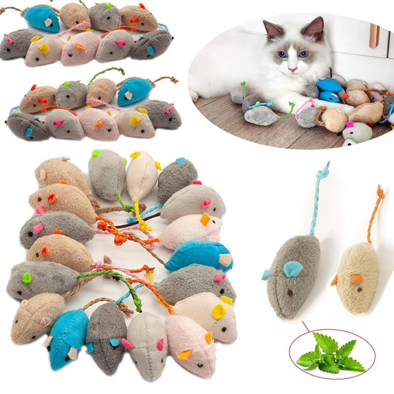 Catnip Mouse Rattle Toy