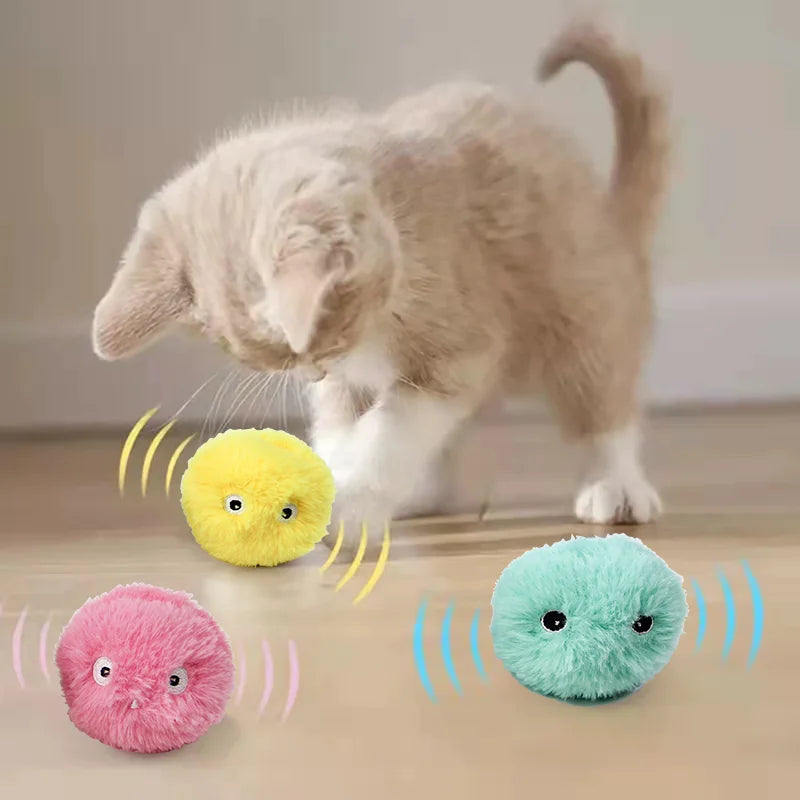 Catnip Squeak Toy Ball for Playtime
