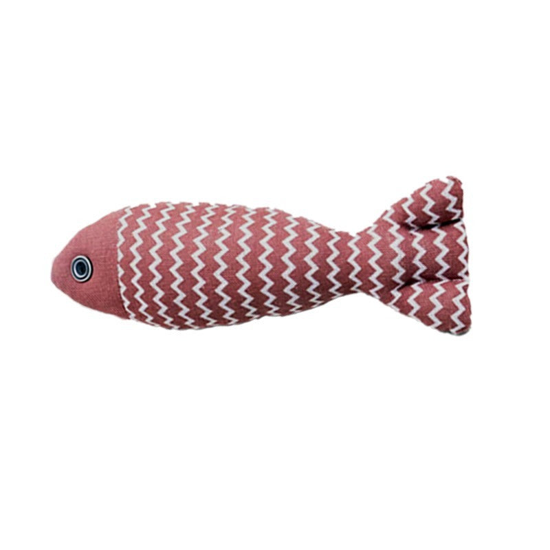 Catnip fish toy in random colors soft and fun
