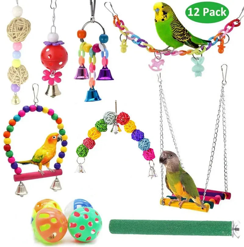 Chewable Wooden Bird Toy