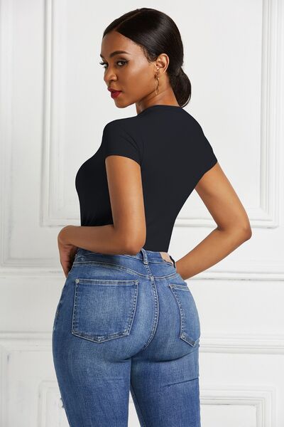 Chic Slim Fit Bodysuit back side 
