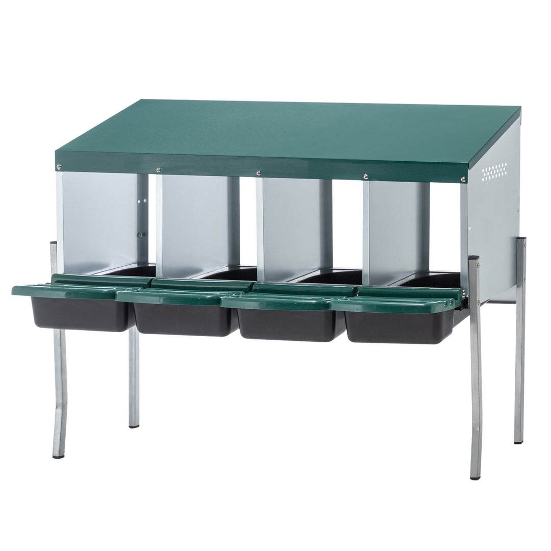 Chicken coop nesting box green