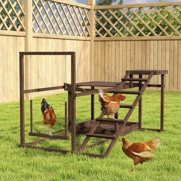 Chicken enrichment play set coffee color