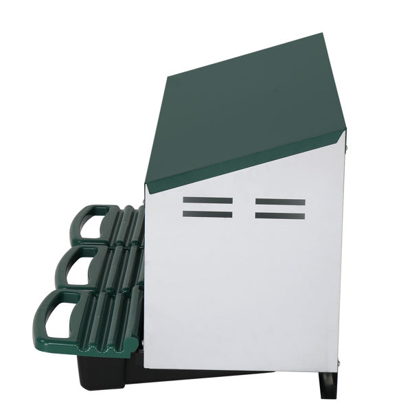 Chicken feed trough with sturdy construction