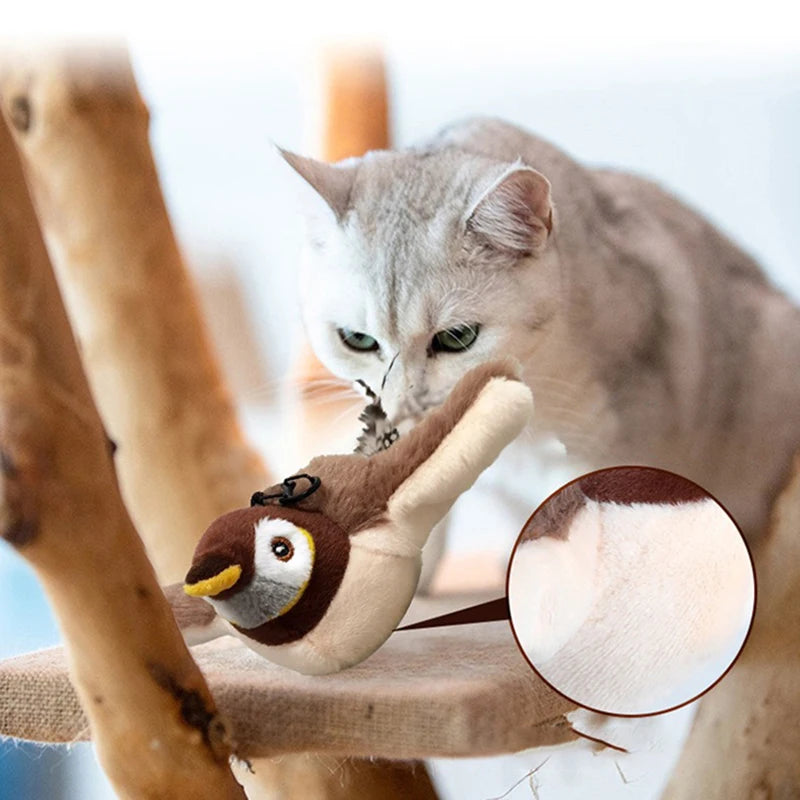 Chirping Flapping Bird Cat Toy
