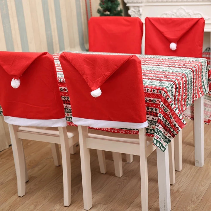 Christmas-themed chair covers for dining table