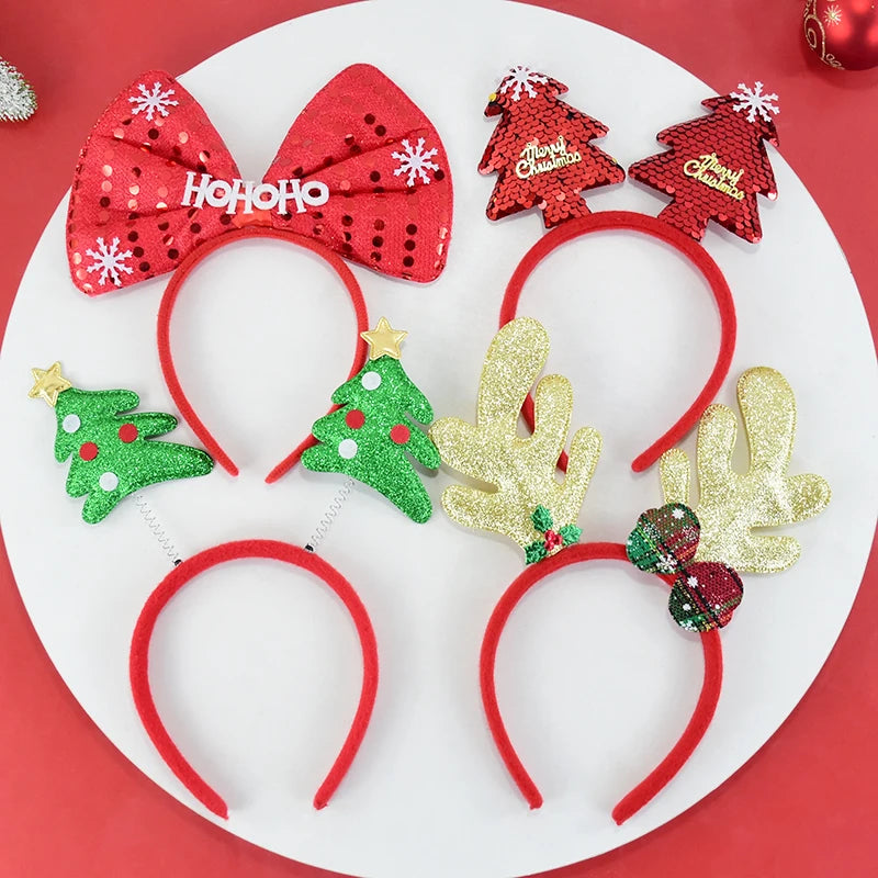 Christmas-themed elk headband for adults