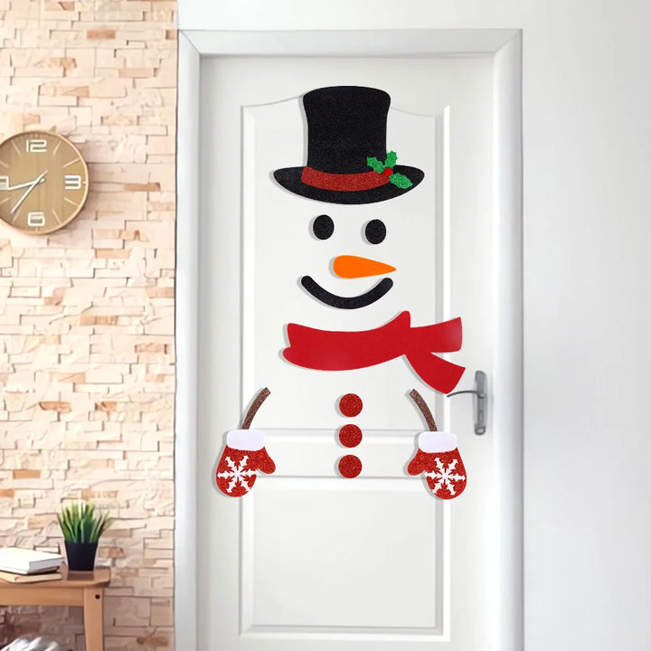 Christmas-themed felt stickers for doors