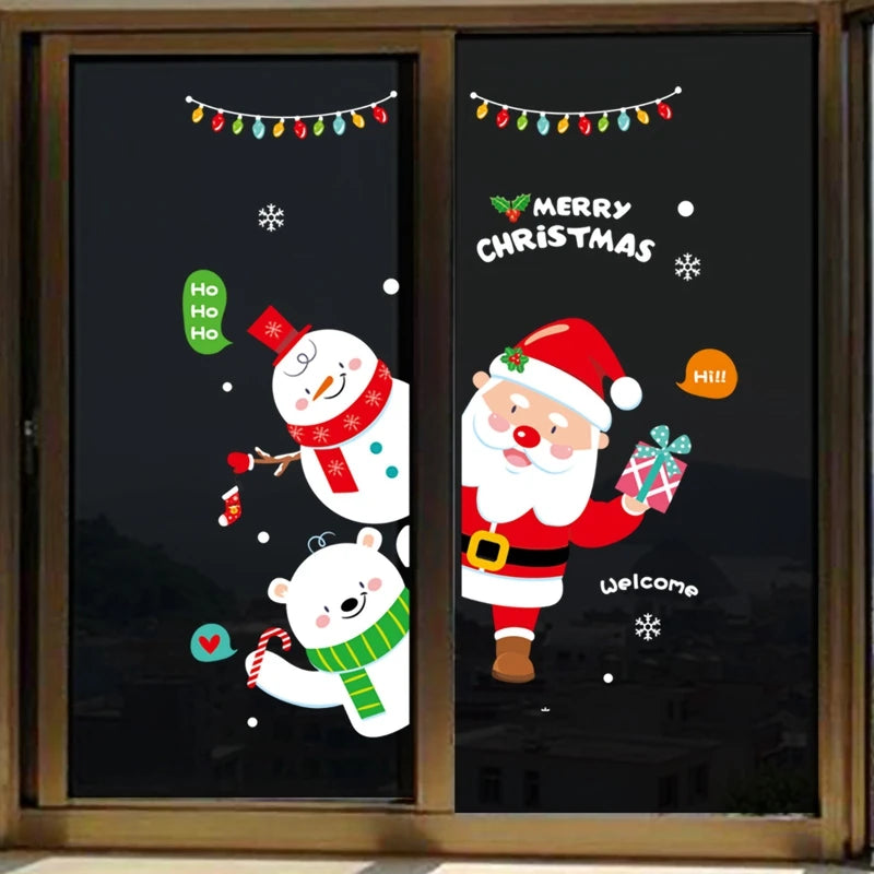 Christmas-themed holiday wall stickers for windows