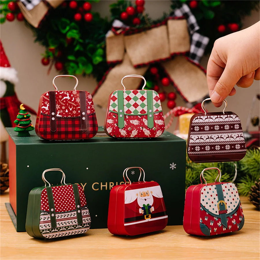 Christmas 2024 metal handbag-shaped storage box