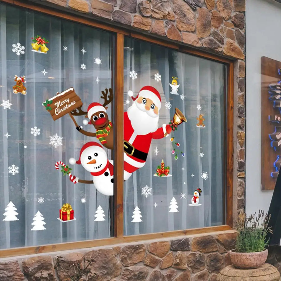 Christmas 2024 wall stickers with festive designs