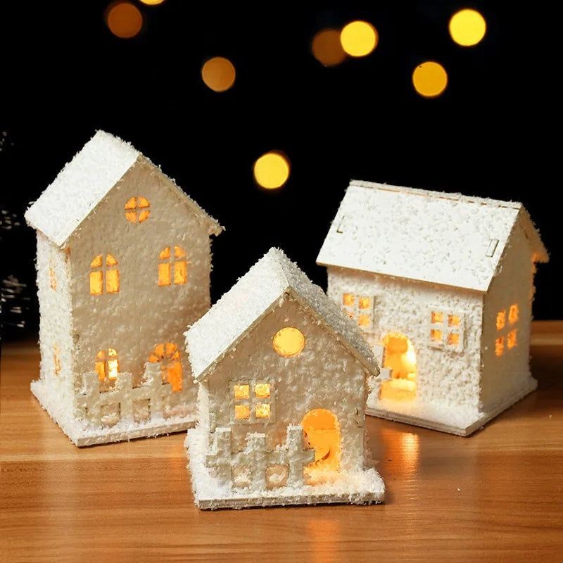 Christmas LED Light Wooden House