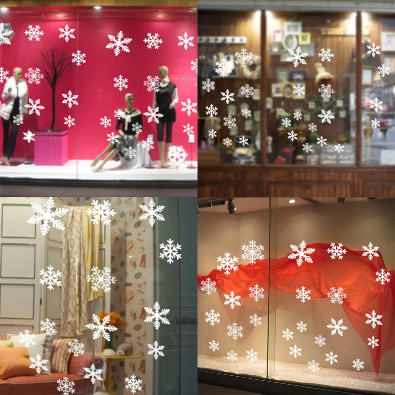 Christmas Room Wall Snowflake Stickers 27pcs