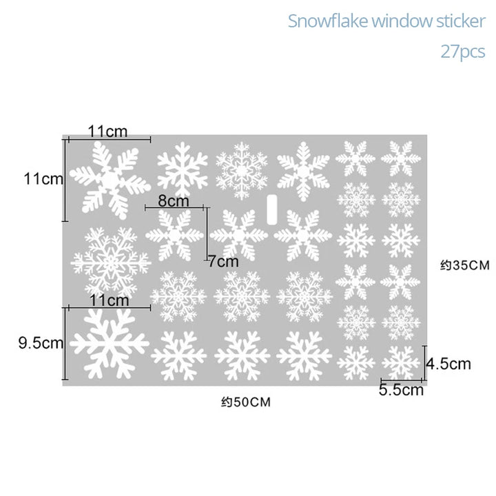 Christmas Snowflake Decals 27pcs for Window