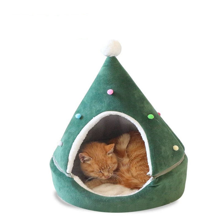 Christmas Tree Cat Bedding