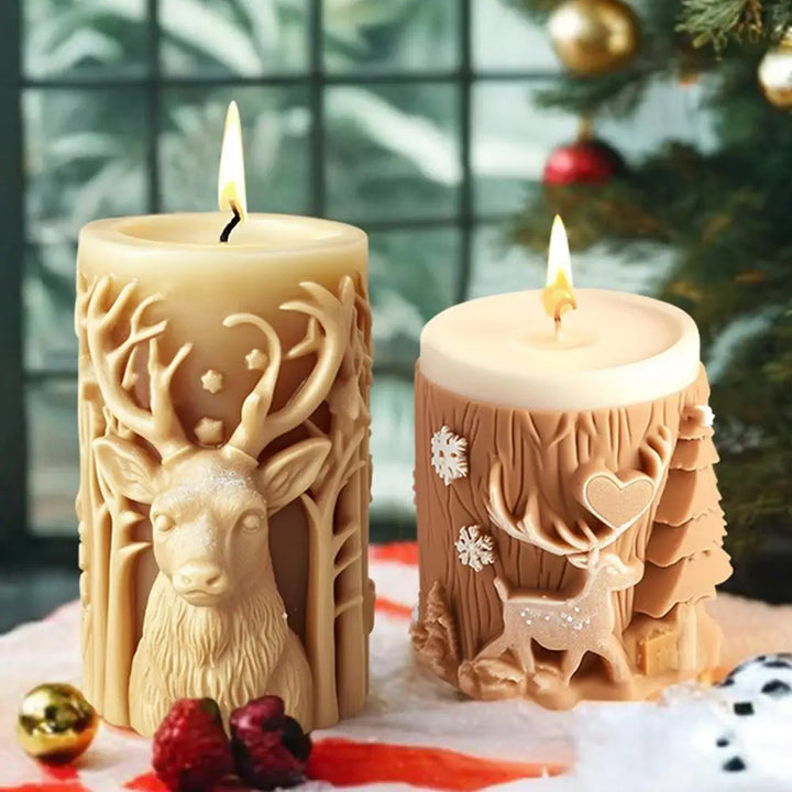 Christmas Trees & Snowflake 3D Silicone Candle Mold