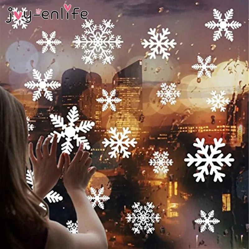 Christmas Window Snowflake Decals 27pcs