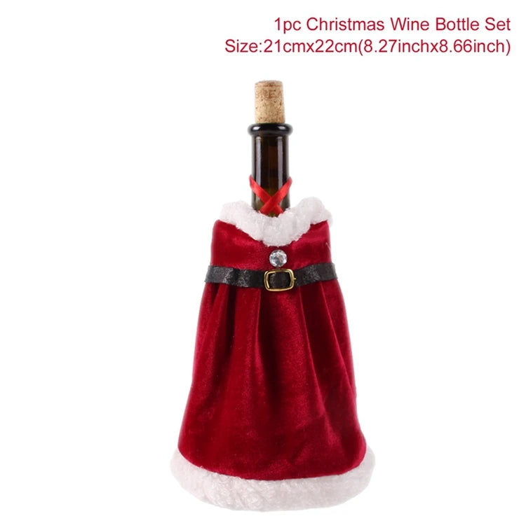 Christmas Wine Bottle set