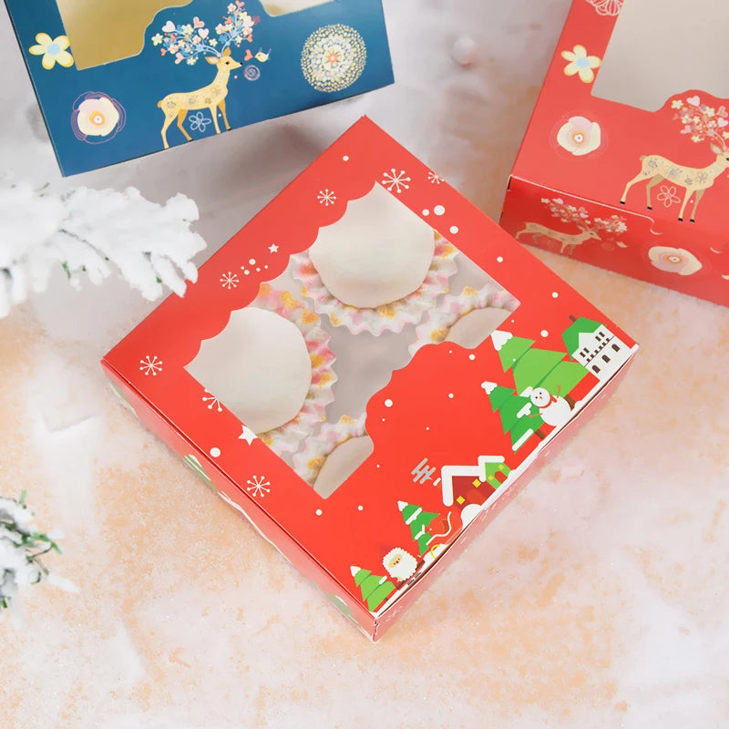 Christmas cookie packaging with festive design