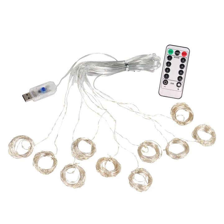 Christmas curtain lights for holiday celebrations