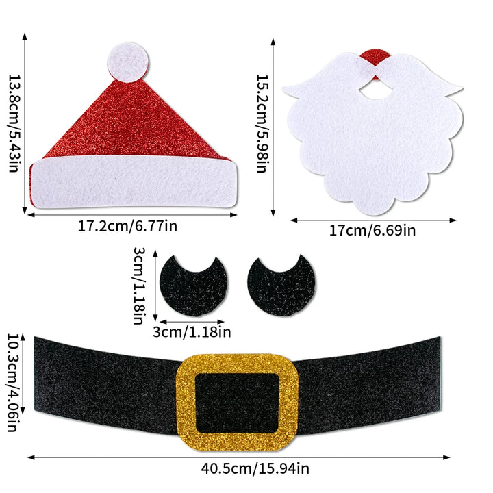 Christmas felt wall stickers for Door