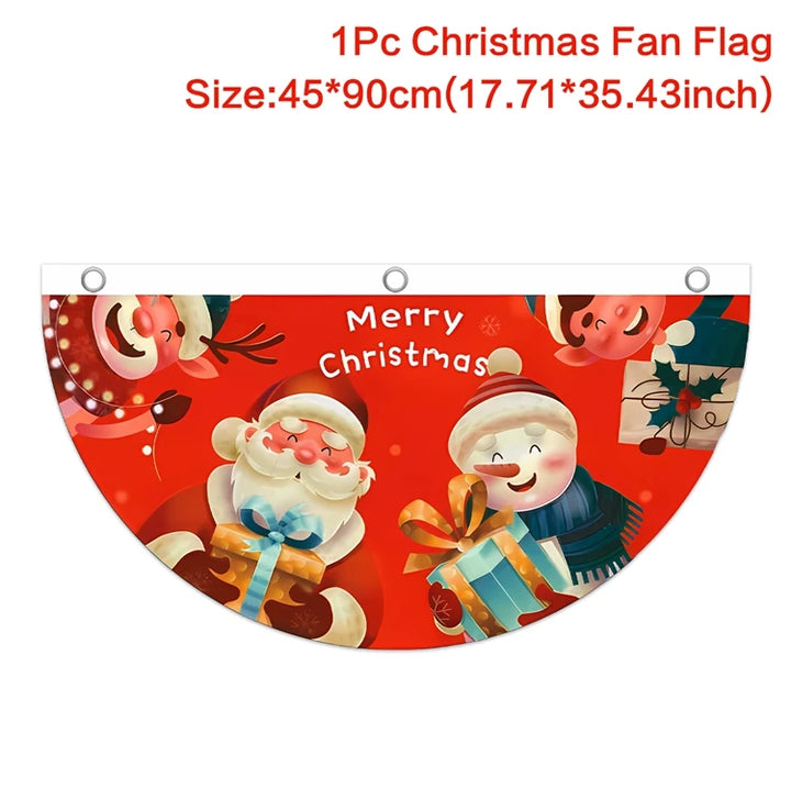 Christmas flag banner for festive design