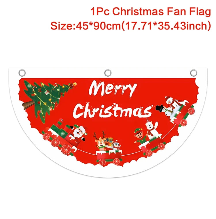 Christmas flag banner with festive design