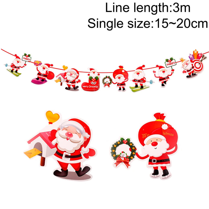 Christmas garland with Satan Claus design