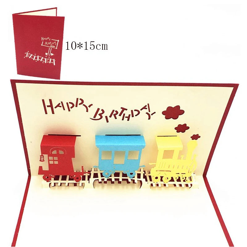 Christmas holiday-themed pop-up greeting card