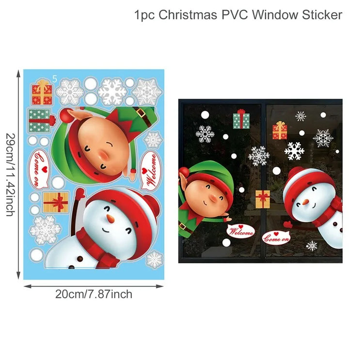 Christmas holiday stickers for Window