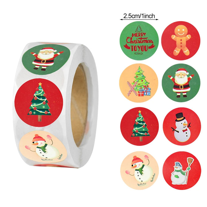 Christmas labels for candy packaging