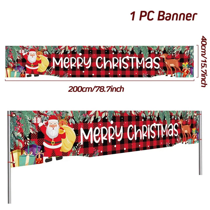 Christmas outdoor banner with Navidad design