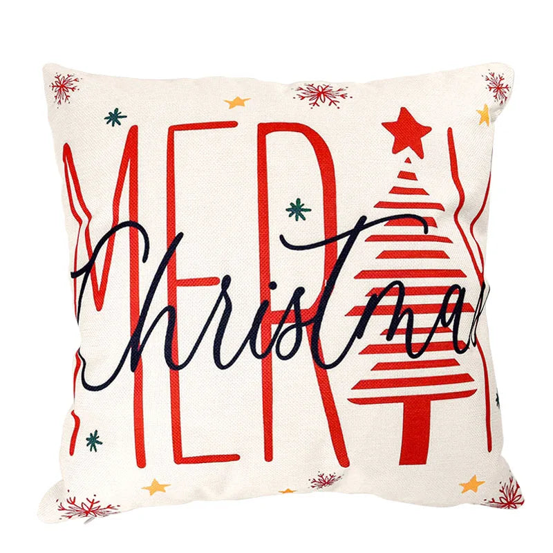 Christmas pillowcase with Merry Christmas message