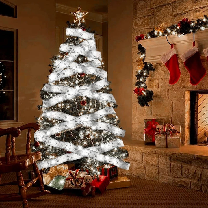 Christmas ribbon lights for 2024 holiday decor