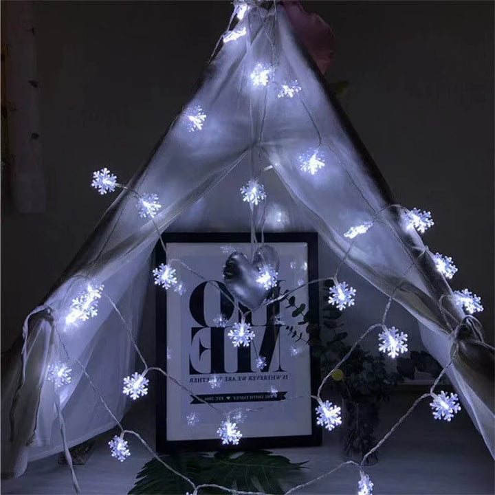 Christmas snowflake LED garland for weddings