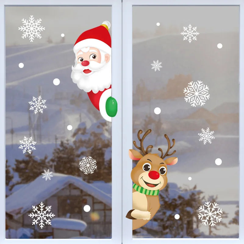 Christmas theme window stickers